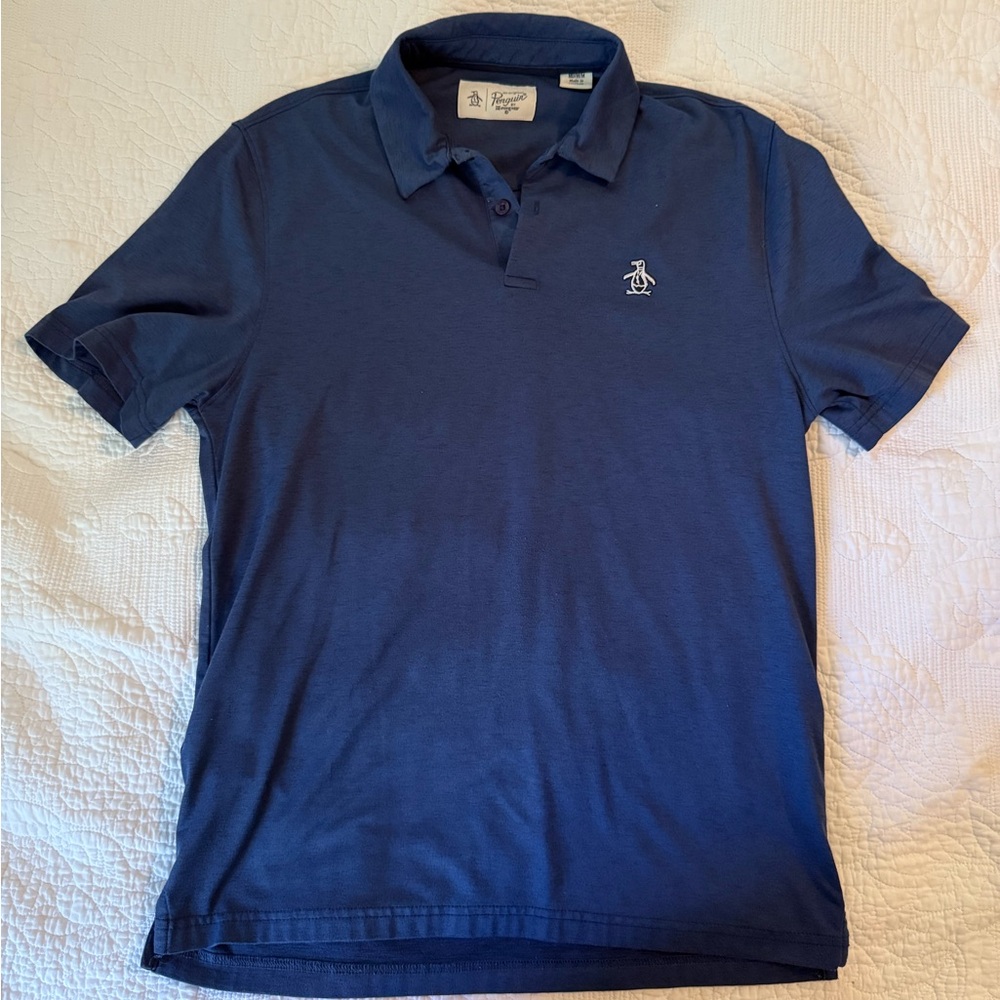 Original Penguin Heather Navy Men’s Polo Size Mediun